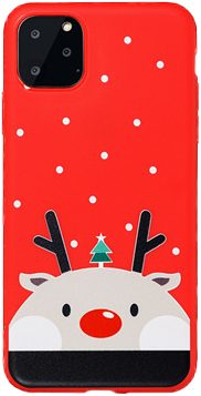 [5999094623835] Apple iPhone 12 Mini Chirstmas Moose, Santa Claus silicone back cover case (1. Pattern)