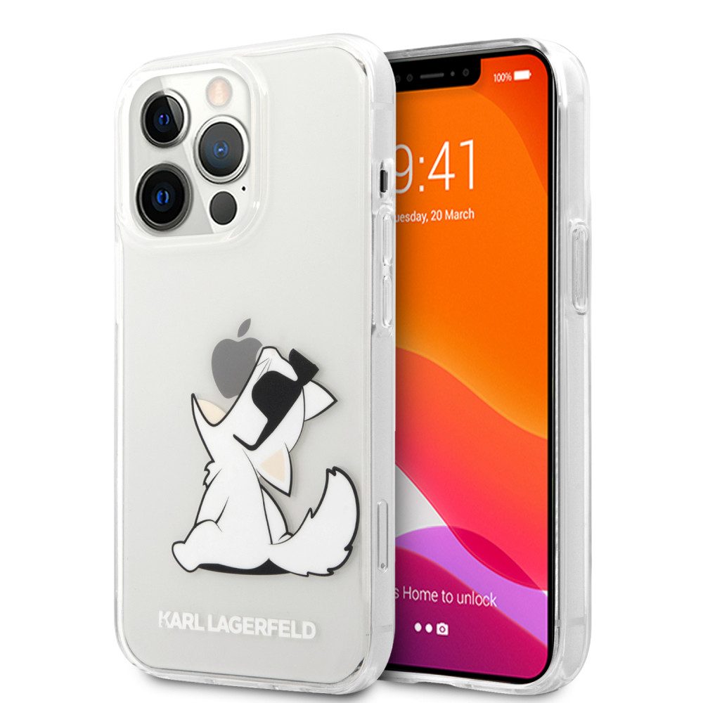 [KLHCP12MCFNRC] Apple iPhone 12 / iPhone 12 Pro Karl Lagerfeld PC/TPU Choupette Eats case (Clear - KLHCP12MCFNRC)