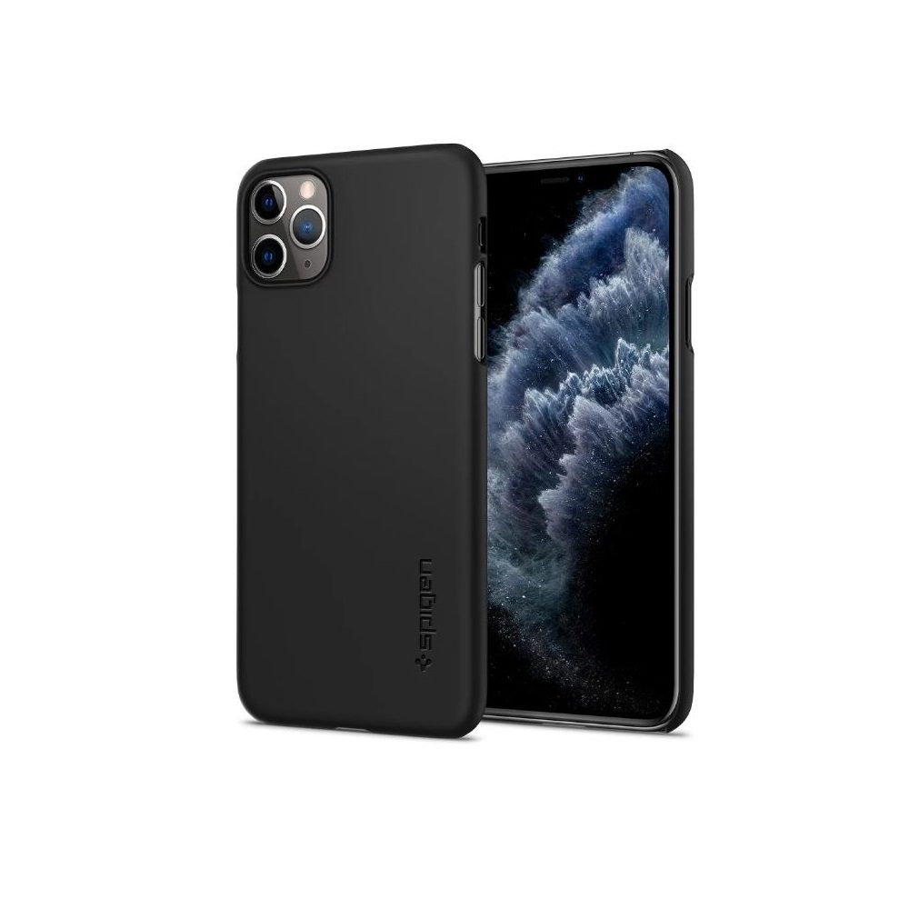 [BRA007766] Apple iPhone 11 Pro Spigen thin fit premium back cover case (Black)