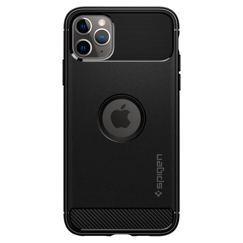 [8809671010767] Apple iPhone 11 Pro Spigen Rugged armor shockproof case (Black)