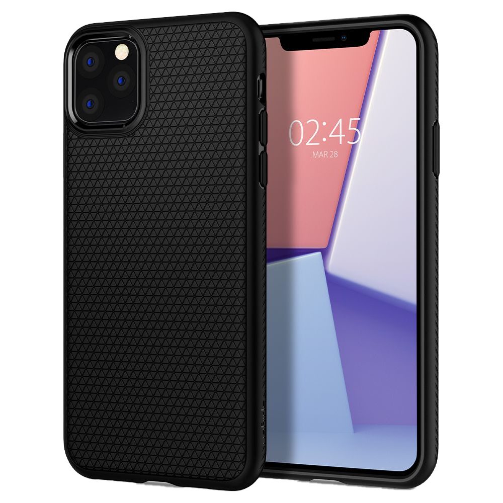 [8809640259784] Apple iPhone 11 Pro Max Spigen liquid air premium back cover case (Black)