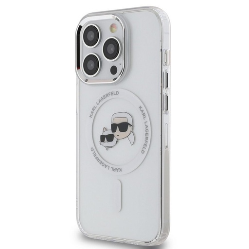 Apple iPhone 11 Karl Lagerfeld IML K&CH Heads Metal Frame MagSafe husă (Transparent) – KLHMN61HLSKCH