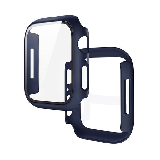 Apple Watch 7 45mm / Watch 8 45mm Hoco WS3 Shadow husă încorporat cu sticlă securizată (Albastru)