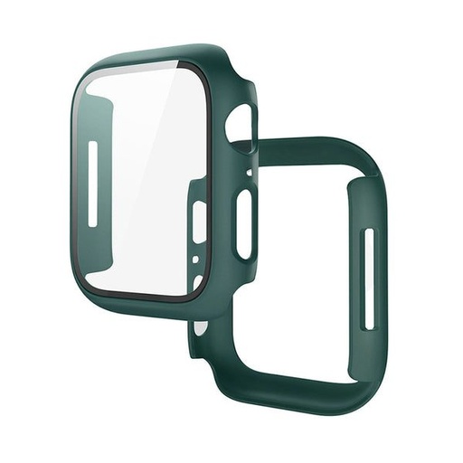 Apple Watch 7 41mm / Watch 8 41mm Hoco WS3 Shadow husă încorporat cu sticlă securizată (Verde)