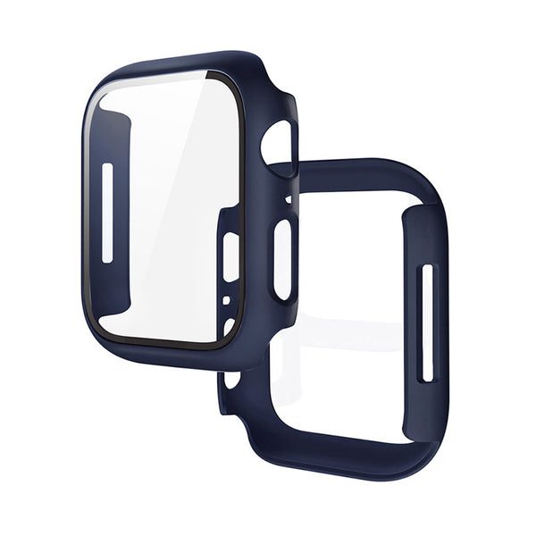[6931474785343] Apple Watch 7 41mm / Watch 8 41mm Hoco WS3 Shadow case built-in with tempered glass (Blue)