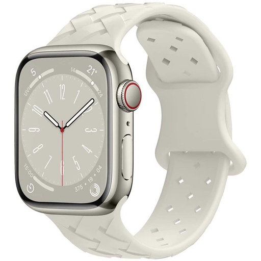 Apple Watch 42mm / Watch 44mm / Watch 45mm / Watch 49mm HOCO WA16 bamboo curea argintiu