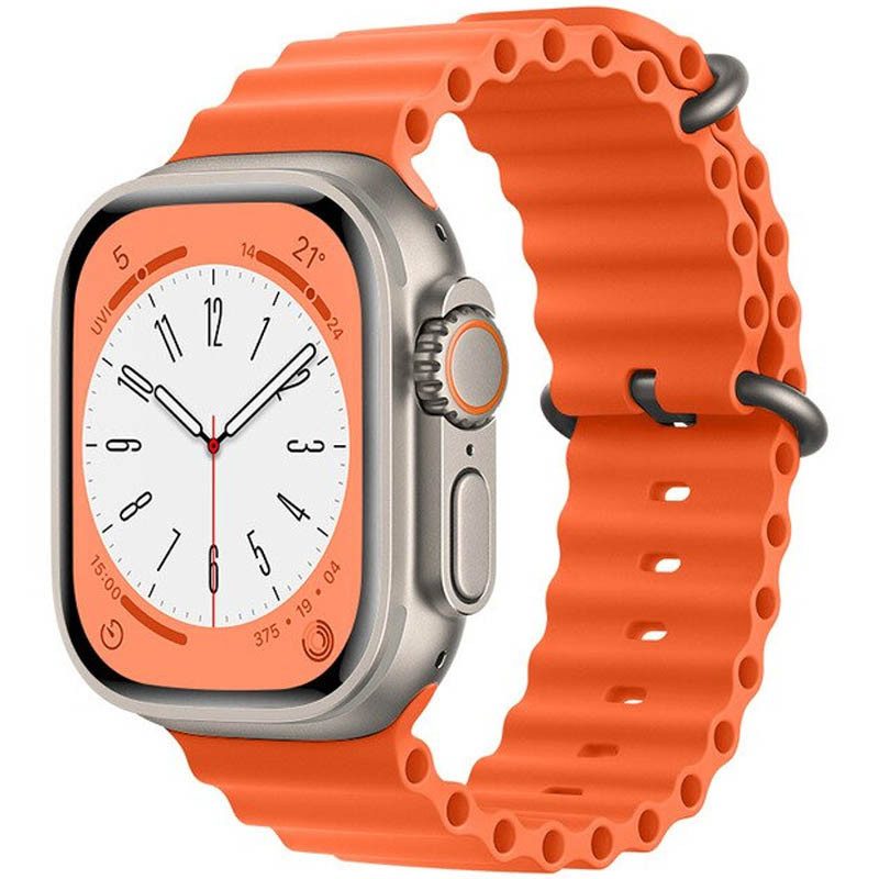 [6931474789556] Apple Watch 42mm / Watch 44mm / Watch 45mm / Watch 49mm HOCO WA12 silicone strap orange