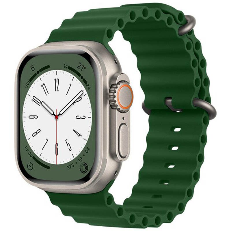 [6931474789631] Apple Watch 42mm / Watch 44mm / Watch 45mm / Watch 49mm HOCO WA12 silicone strap green