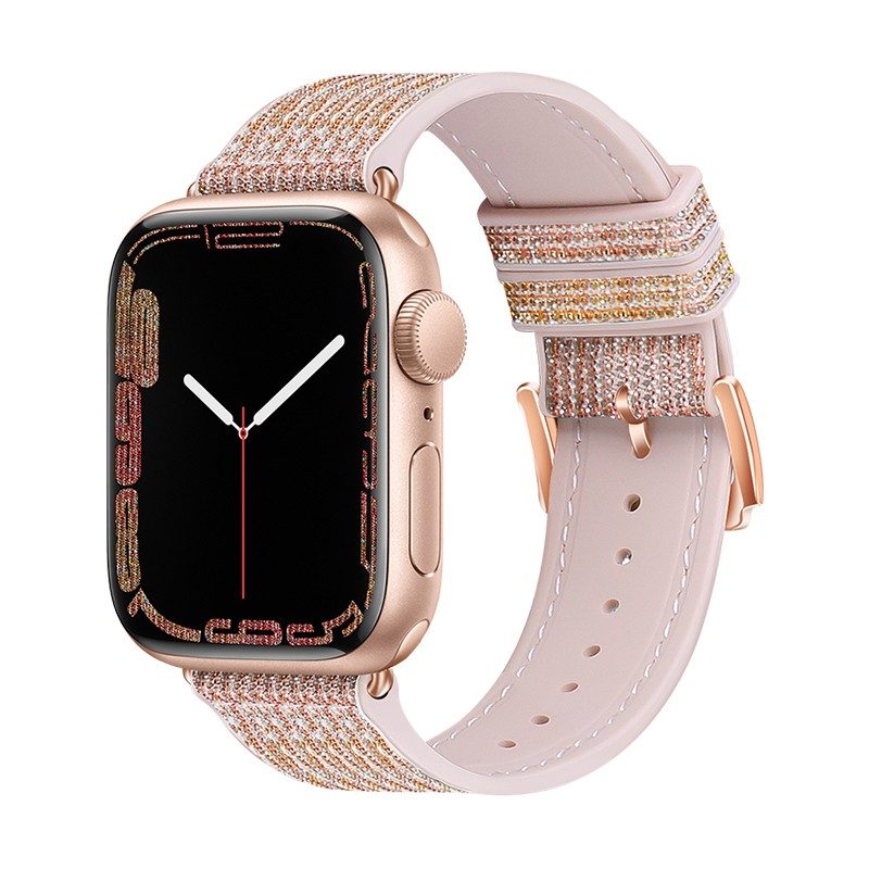 [6931474787941] Apple Watch 38mm / Watch 40mm / Watch 41mm HOCO WA11 diamond smartwatch strap red