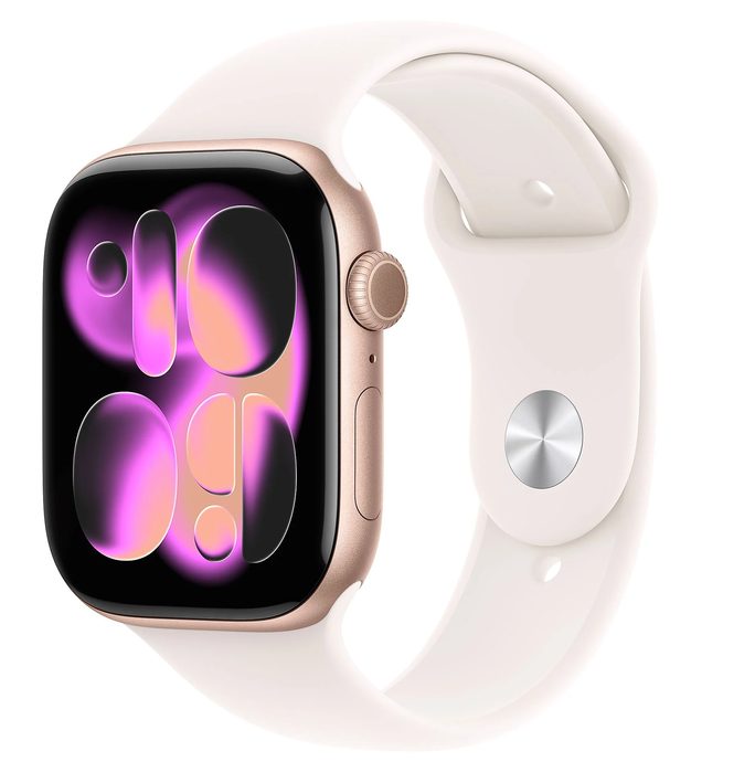 [MEU44] Apple Watch 11 42mm Aluminium Rose Gold with Light Blush Sport Band M/L MEU44