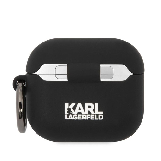 Apple AirPods 3 Karl Lagerfeld 3D Choupette cap husă din silicon (Negru) – KLA3RUNCHK