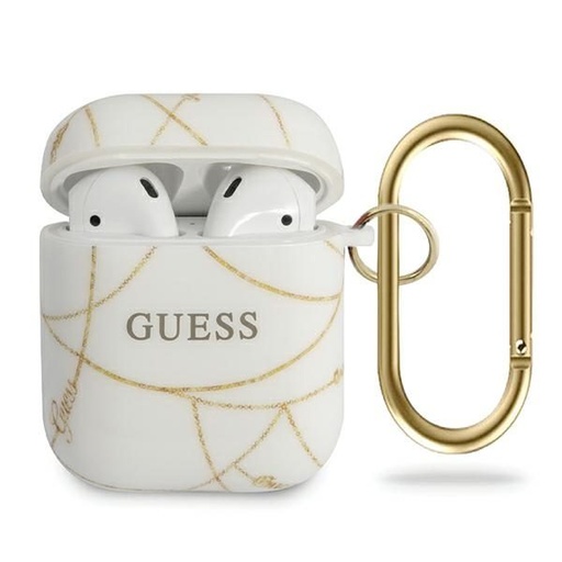 AirPods Guess Auriu Chain husă (Alb) - GUACA2TPUCHWH