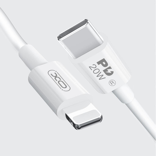 XO NB-Q189B USB-C–Lightning cablu de date (Alb) – 2 m, PD 20W
