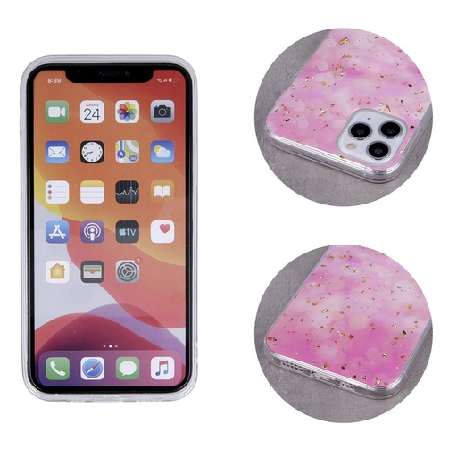 Apple iPhone 12 / iPhone 12 Pro auriu glam husă spate (Roz)