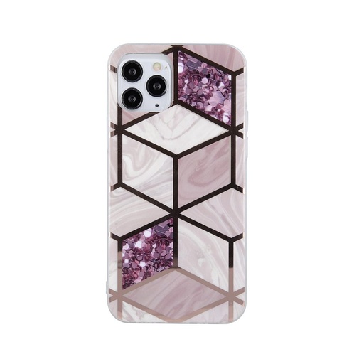 Apple iPhone 12 / iPhone 12 Pro geometric marmur husă spate (Hanga)