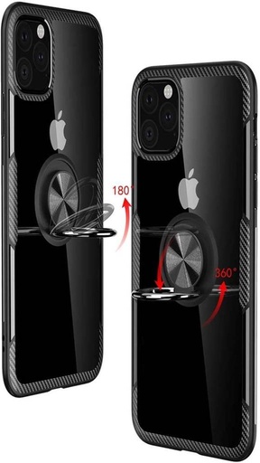 Apple iPhone 12/12 Pro carbon ring husă spate (Negru)