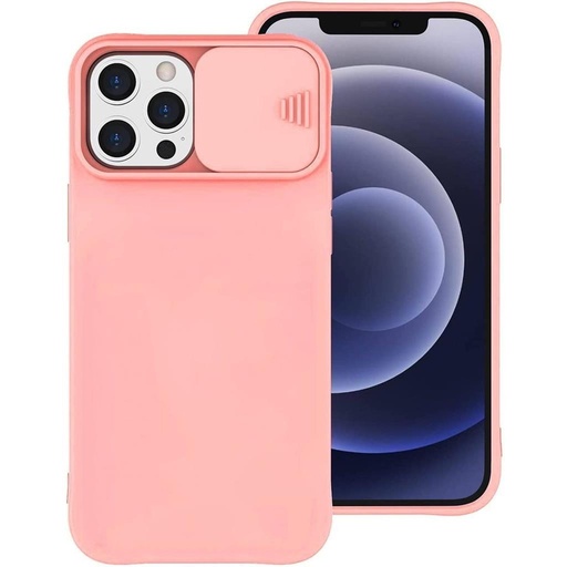 Apple iPhone 12/12 Pro cameră cu protecție silicon husă spate (Caisă)
