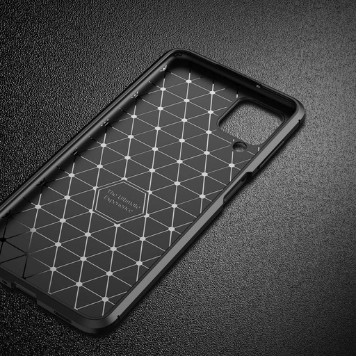 Samsung Galaxy A12 carbon fiber silicon husă spate, (Albastru)