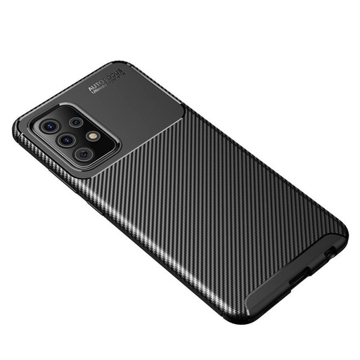 Samsung Galaxy A52 4G/A52 5G/A52s 5G carbon fiber silicon husă spate (Negru)