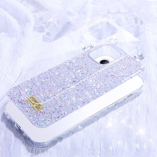 Apple iPhone 12/12 Pro Sulada luminous glitter husă spate (Mov)