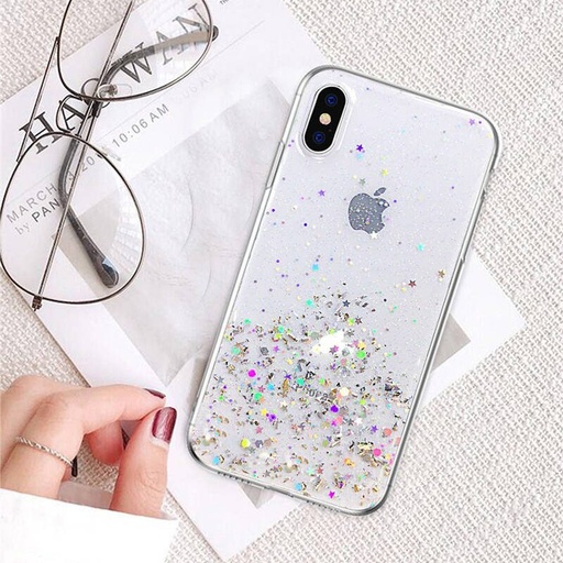 Apple iPhone 7/8/SE 2020/ SE 2022 sequins glue glitter sclipitor silicon husă spate (Transparent)