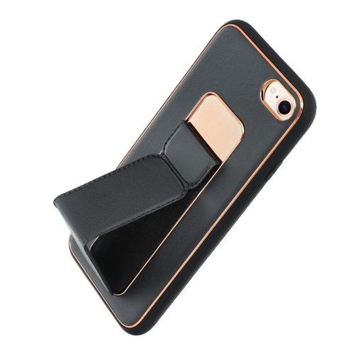 Apple iPhone 7/8/SE 2020/ SE 2022 piele husă de protecție extensibil cu suport, magnetic suport auto compatibil (Negru)