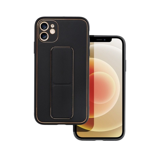 Apple iPhone 11 piele husă de protecție extensibil cu suport, magnetic suport auto compatibil (Negru)