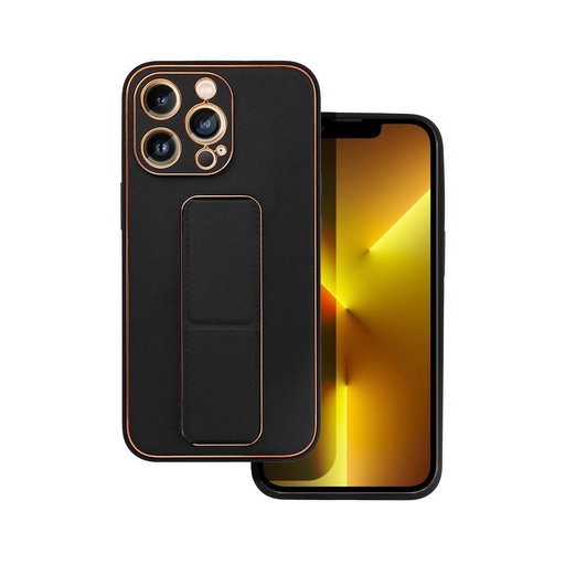 Apple iPhone 13 Pro Max piele husă de protecție extensibil cu suport, magnetic suport auto compatibil (Negru)