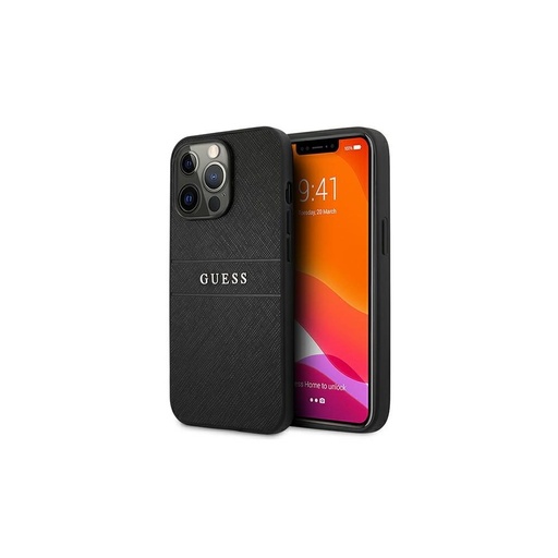 Apple iPhone 13 Guess PU Leather Saffiano husă (Negru) - GUHCP13MPSASBBK