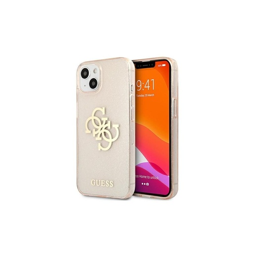 Apple iPhone 13 mini Guess TPU Big 4G Full Glitter husă (Auriu) – GUHCP13SPCUGL4GGO