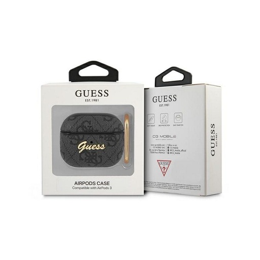 AirPods 3 Guess 4G Script PC/PU husă (Gri) - GUA34GSMK