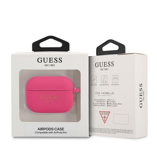 AirPods Pro Guess 4G Charms husă (Roz) - GUAPLSC4EF