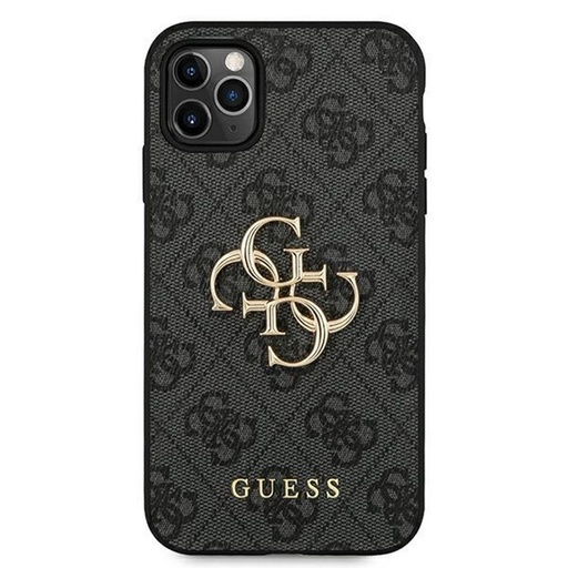 Apple iPhone 13 Pro Max Guess PU 4G Metal Logo husă (Gri) - GUHCP13X4GMGGR
