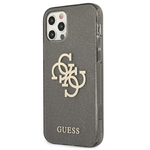 Apple iPhone 12 / 12 Pro Guess TPU Big 4G Full Glitter husă (Negru) – GUHCP12MPCUGL4GBK