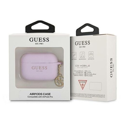 AirPods 3 Guess 4G Charms husă (Mov) - GUA3LSC4EU