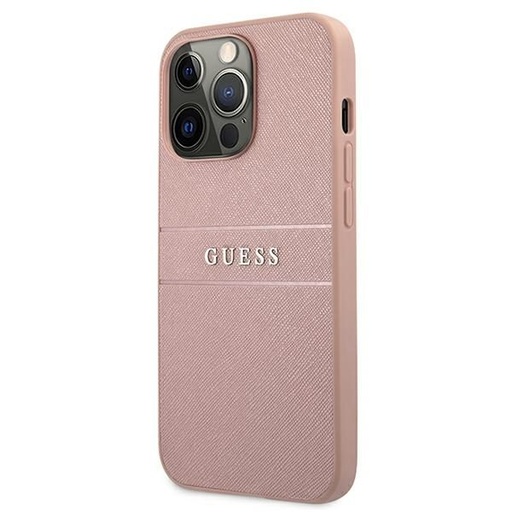 Apple iPhone 13 mini Guess PU Leather Saffiano husă (Roz) - GUHCP13SPSASBPI