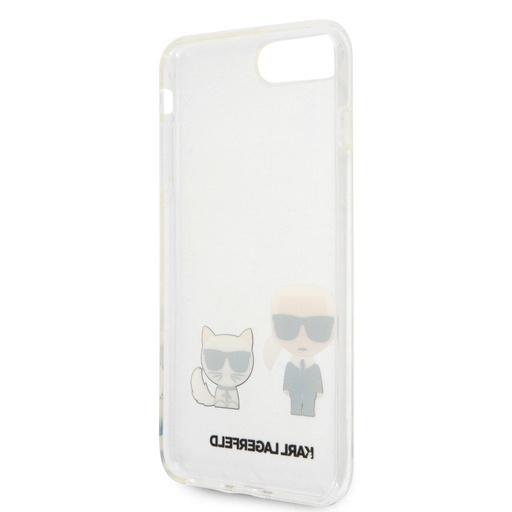 Apple iPhone 7/8 Plus Karl Lagerfeld Glitter Signature husă (Transparent) – KLHCI8LCKTR