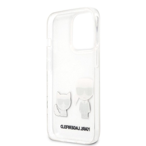 Apple iPhone 13 Pro Max Karl Lagerfeld PC/TPU Iconic Karl and Choupette husă (Transparent) – KLHCP13XCKTR