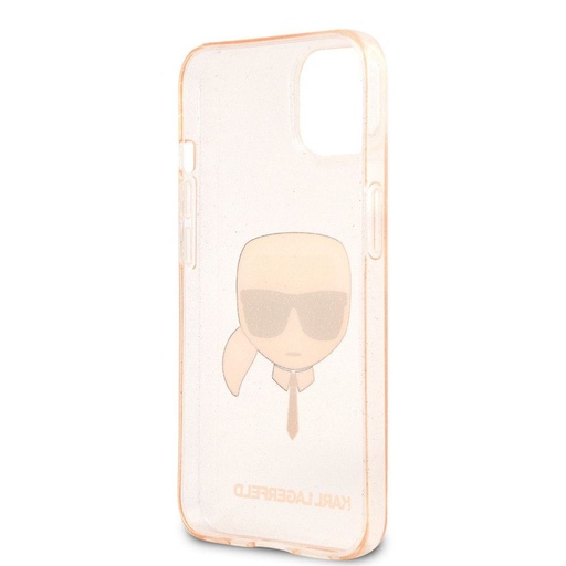Apple iPhone 13 mini Karl Lagerfeld Karl Glitter husă (Auriu) – KLHCP13SKHTUGLGO