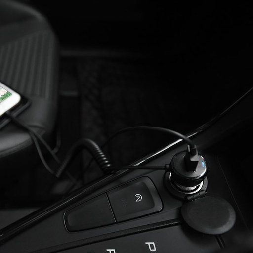 Hoco Z21A Ascender single-port car charger with cable(Apple + Micro) Negru