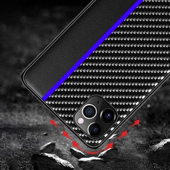 Xiaomi Redmi 10 / Redmi 10 2022 MOTO carbon husă spate (Negru Albastru Cu dungă)
