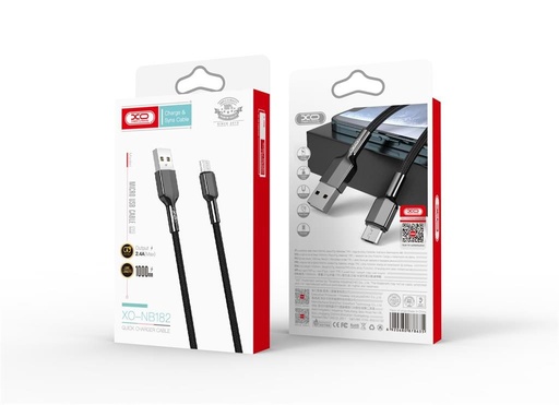 XO NB182 micro USB cablu de date (Negru) – 2.4A