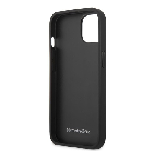 Apple iPhone 13 Mercedes meshed piele husă spate (Negru) - MEHCP13MMBLBK