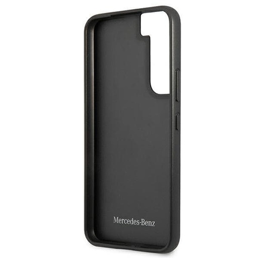 Samsung Galaxy S22 Mercedes matlasat piele husă spate (Negru) - MEHCS22SPSQBK