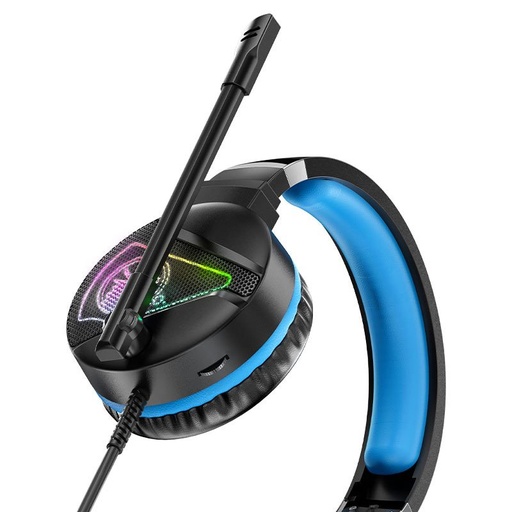 Hoco W104 cu fir căști, cu microfon, 3,5mm-es és egy USB cu conector, 2m-es cu cablu, albastru