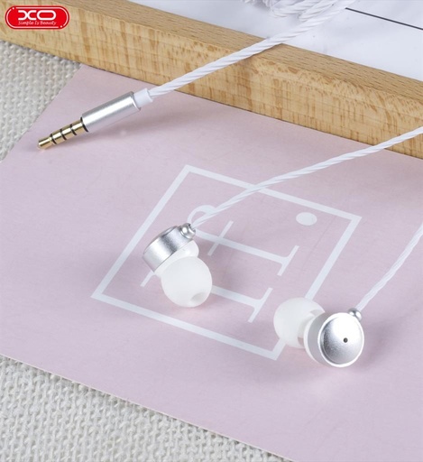 XO EP11 cu fir căști, cu microfon, 3,5mm Jack cu conector, alb