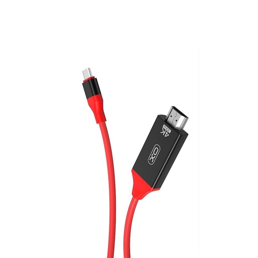 XO GB005 Type-C - HDMI adaptor, roșu - negru