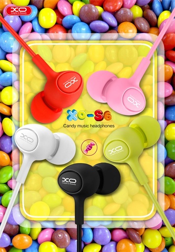 XO S6 Candy cu fir căști (Roz) – jack 3,5 mm cu conector
