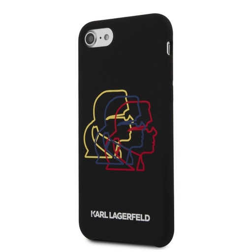 Apple iPhone 7/8/SE2020/SE2022 Karl Lagerfeld Liquid Glitter Gatsby husă (Negru) – KLHCI8LGGKBK