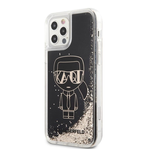 Apple iPhone 12 / iPhone 12 Pro Karl Lagerfeld glitter gatsby (Negru - KLHCP12MLGGKBK)